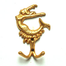 Load image into Gallery viewer, gilded wall hook: mermaid