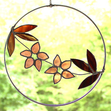 Load image into Gallery viewer, Cherry plum flower hoop suncatcher