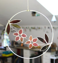 Load image into Gallery viewer, Cherry plum flower hoop suncatcher