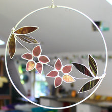 Load image into Gallery viewer, Cherry plum flower hoop suncatcher