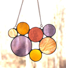 Load image into Gallery viewer, bubbles suncatcher: purple and amber