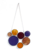 Load image into Gallery viewer, bubbles suncatcher: purple and amber