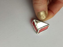 Load image into Gallery viewer, art deco 4-piece "triangle illusion" stained glass and mirror pendant necklace