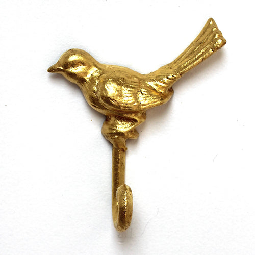 gilded wall hook: bird