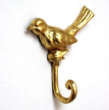 Load image into Gallery viewer, gilded wall hook: bird