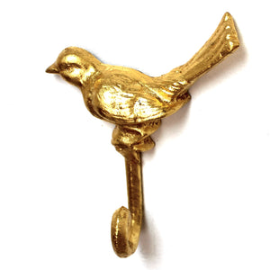 gilded wall hook: bird