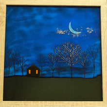 Load image into Gallery viewer, Moonscape framed glass panel