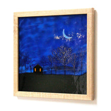 Load image into Gallery viewer, Moonscape framed glass panel