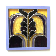 Load image into Gallery viewer, Purple Deco framed glass panel