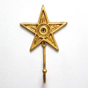 gilded wall hook: star