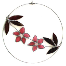 Load image into Gallery viewer, Cherry plum flower hoop suncatcher
