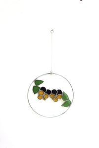 Pansies hoop suncatcher