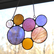 Load image into Gallery viewer, bubbles suncatcher: purple and amber