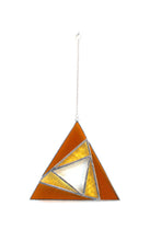 Load image into Gallery viewer, sacred triangles suncatcher: amber