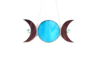 divine moon trio suncatcher: blue moon