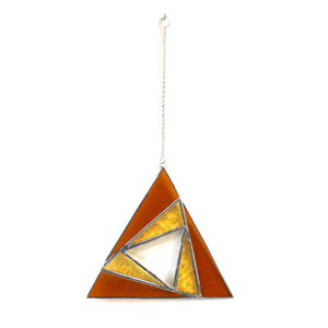 sacred triangles suncatcher: amber