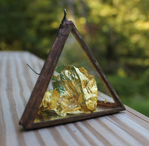 genuine gold leaf energy pyramid