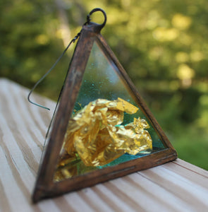 genuine gold leaf energy pyramid