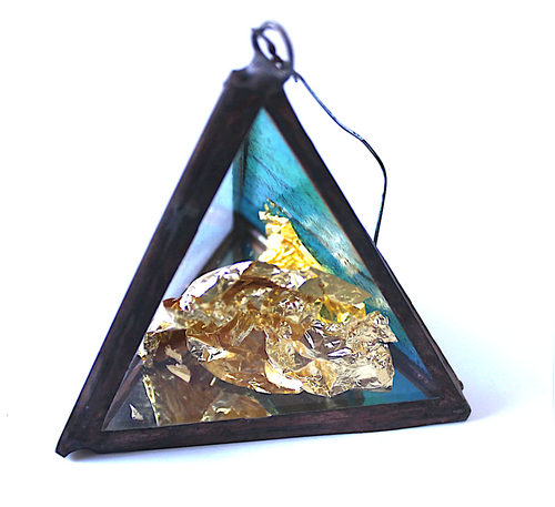 genuine gold leaf energy pyramid